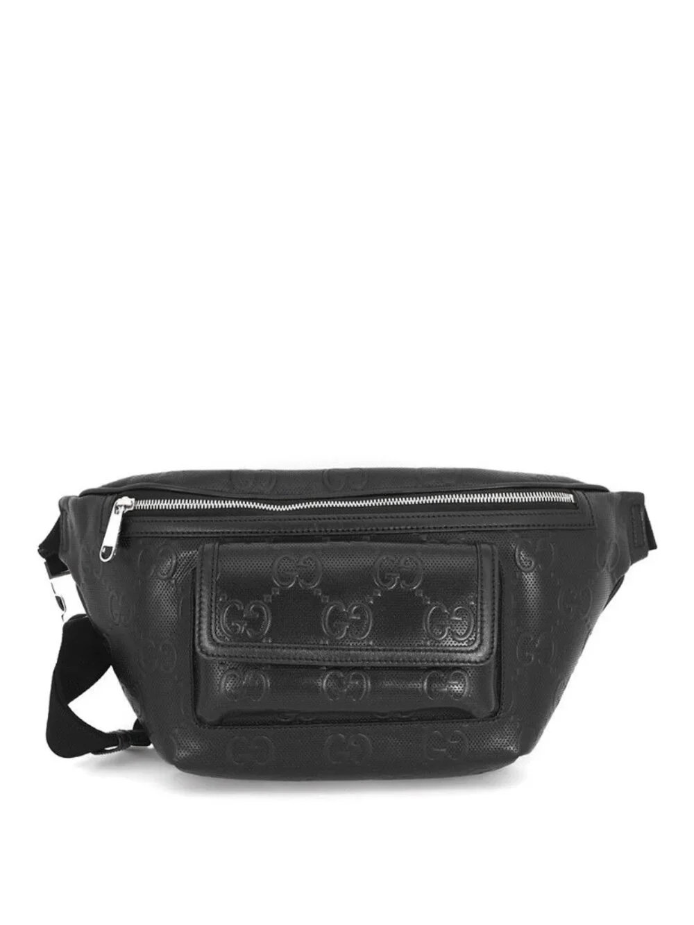 Gucci Belt Bag GG Embossed Bag Leather Black